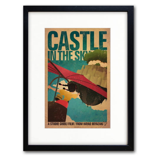 Collection of four Studio Ghibli film poster prints on high gloss A3 paper by Bubbadoodoo, featuring colorful animated movie artwork.