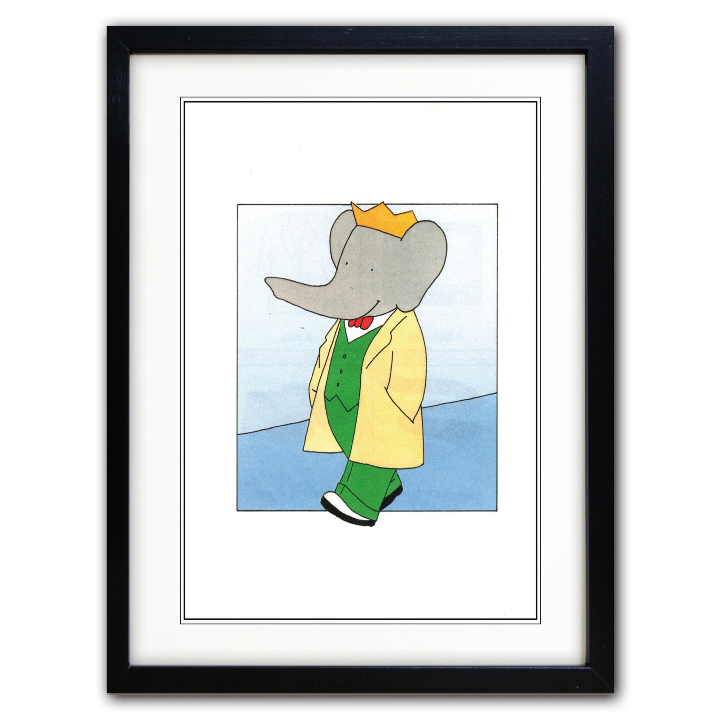 Babar the Elephant A3 Luxury Satin Art Print | Classic Children's Illustration | No.4