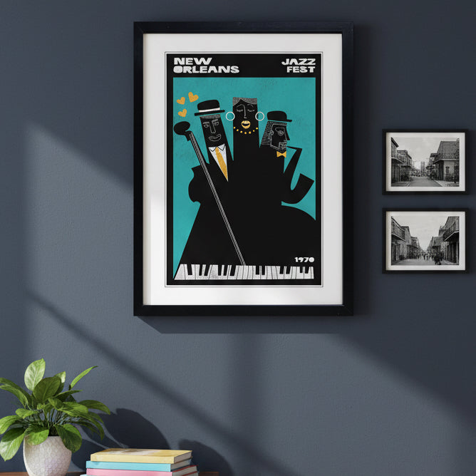 Vintage Jazz Festival Promotion Poster Print | A3 Luxury Satin | No.8