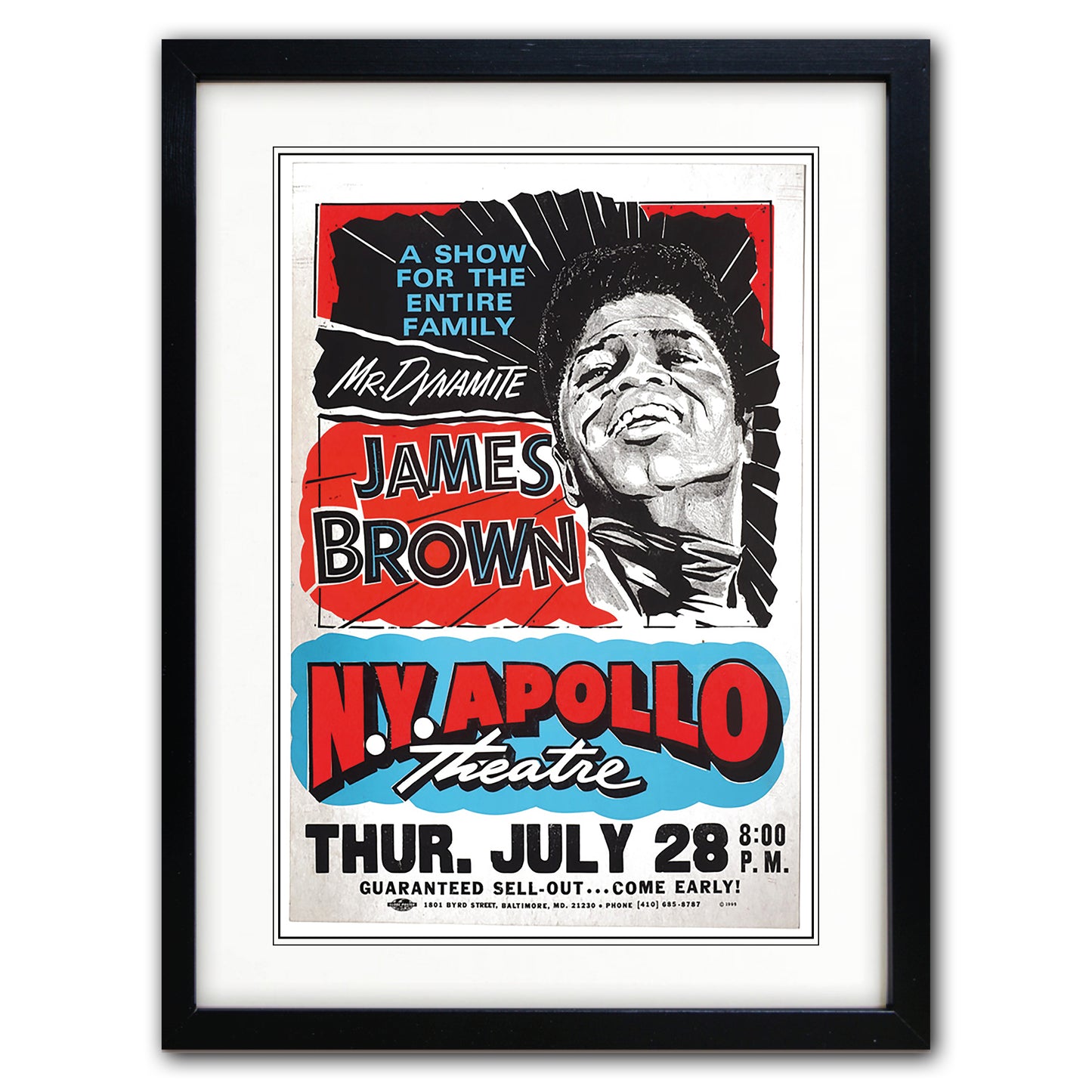 James Brown Vintage Gig Poster Print | A3 Satin | No.1