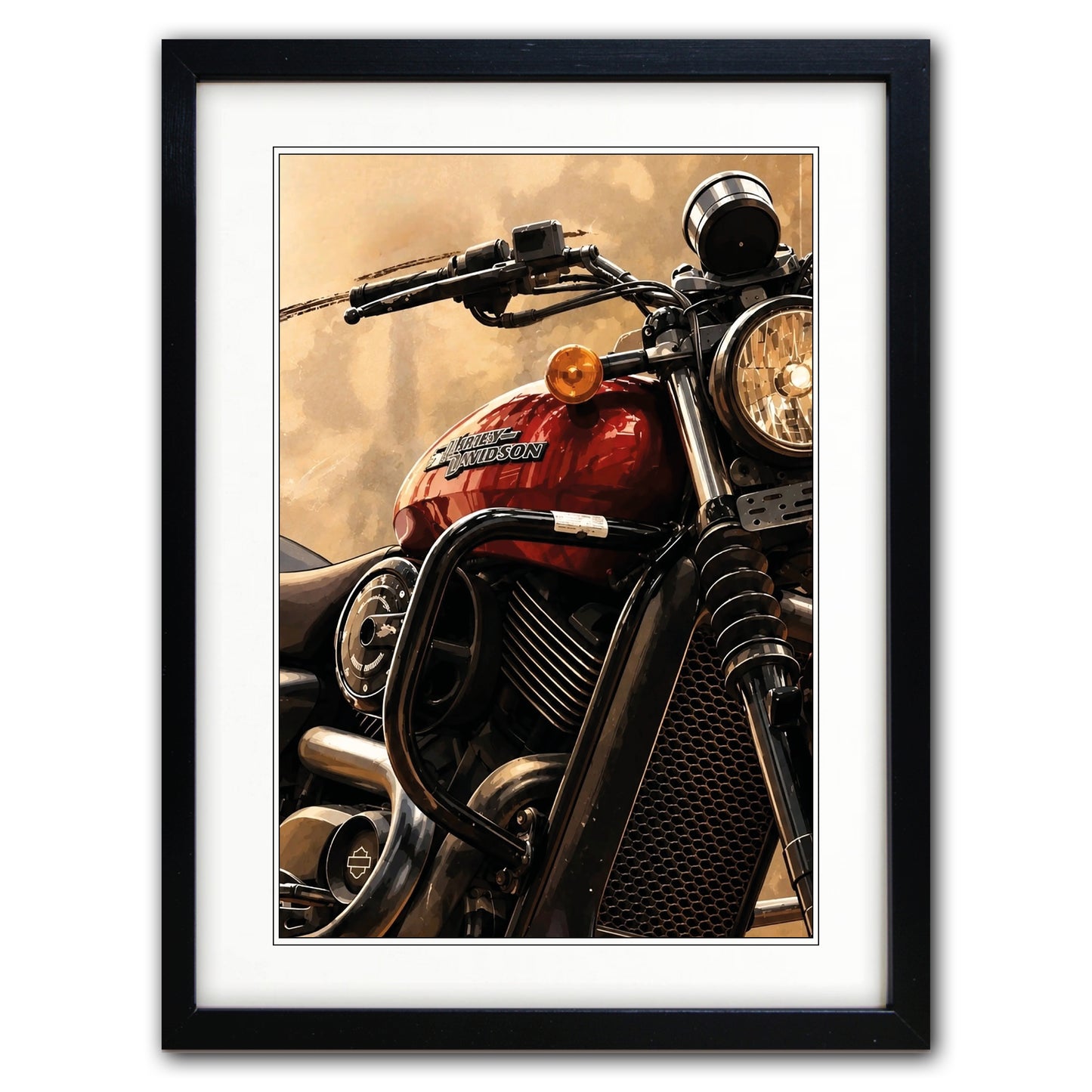 Vintage Motorbike Illustrated | A3 Art Print | No.3