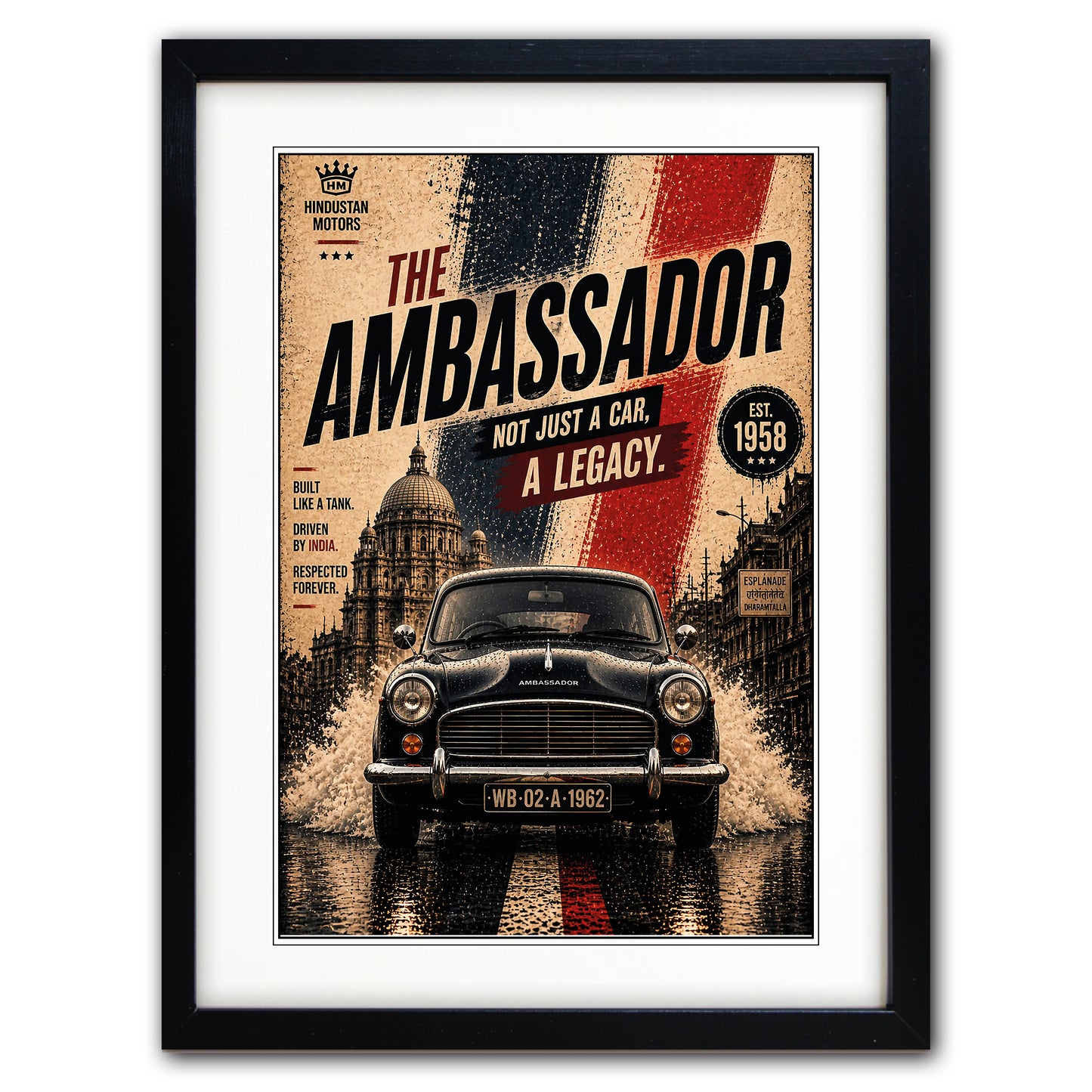 Auto Motor Classic Design Print | A3 Satin Luxury Paper | No.3