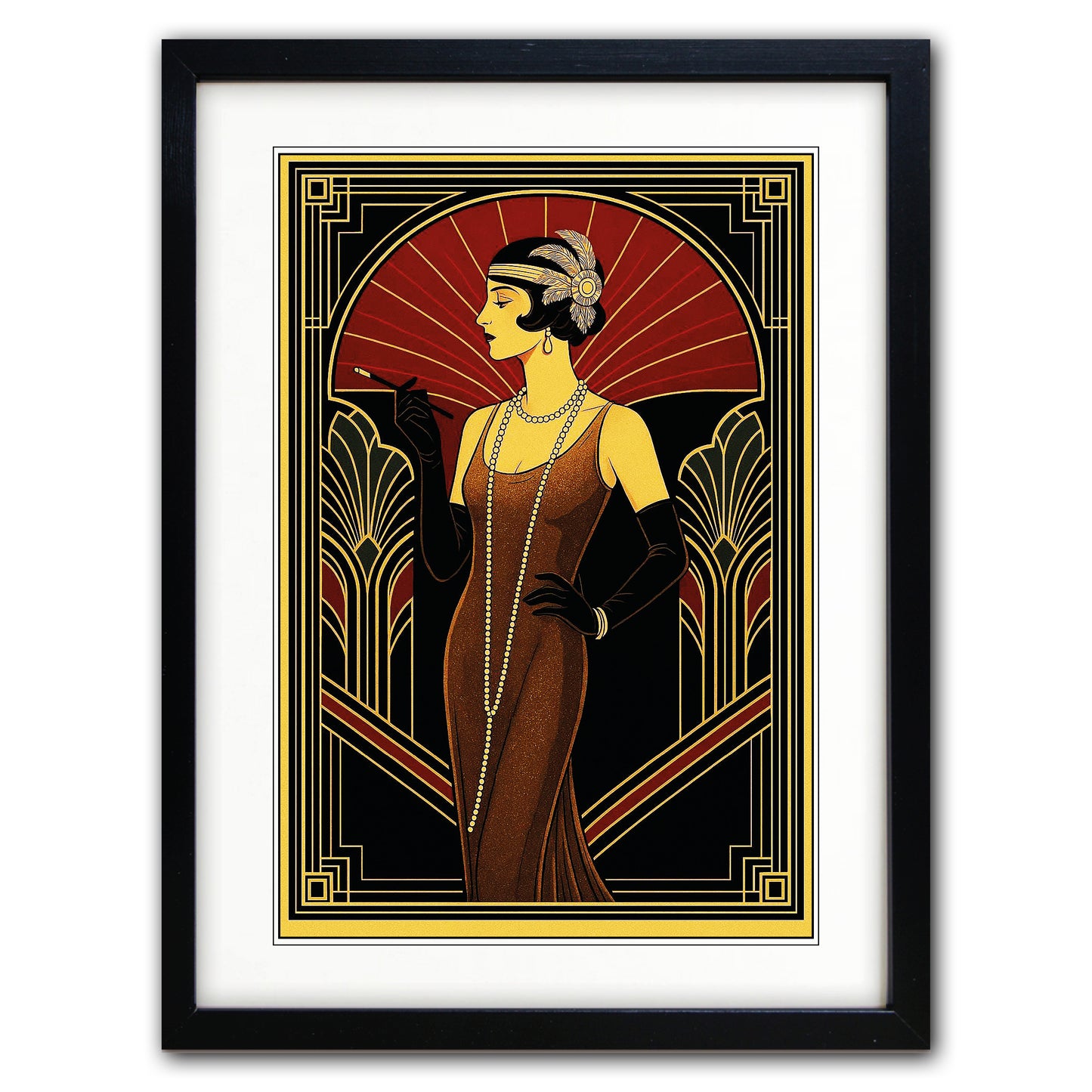Art Deco City Scape | A3 Luxury Satin Print | No.4
