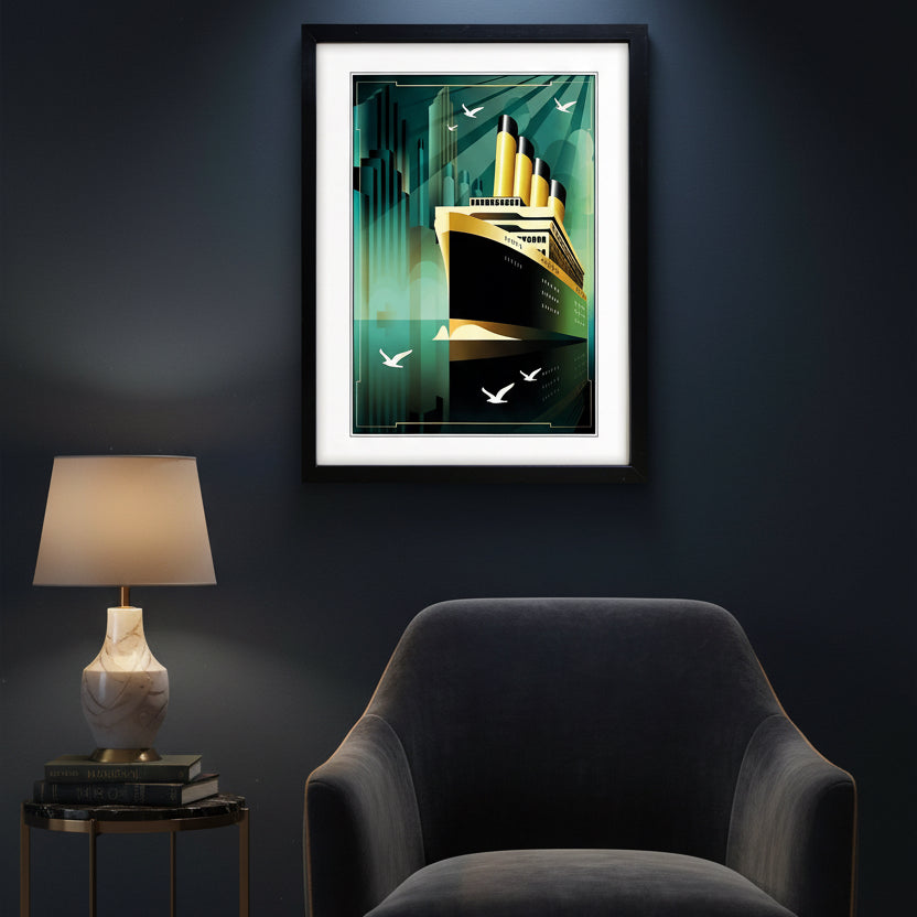 Art Deco Stylised Cityscape Print | A3 Luxury Paper | No.5