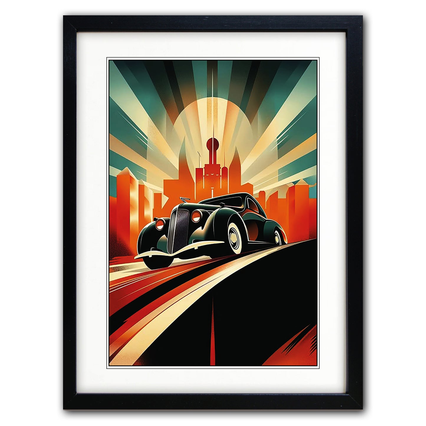 Art Deco City Scape | A3 Satin Luxury Paper | No.8