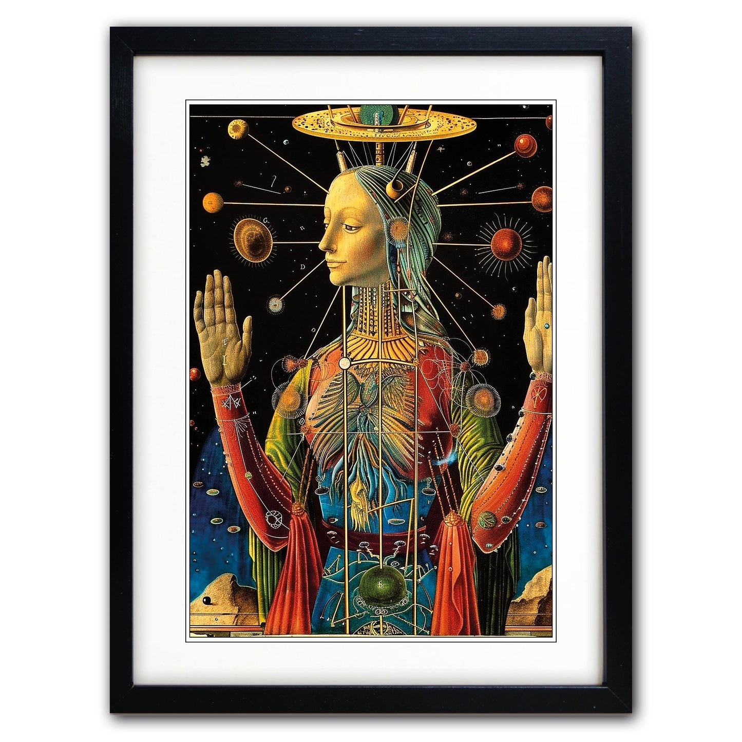 Mystic Tarot Zodiac Vintage Art Print | A3 Satin | No.2