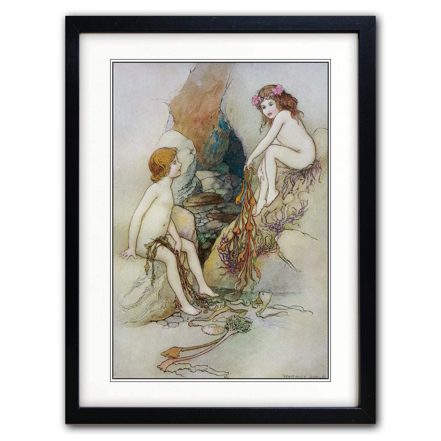 The Water Babies Vintage Illustration A3 Print | Charles Kingsley | No.3