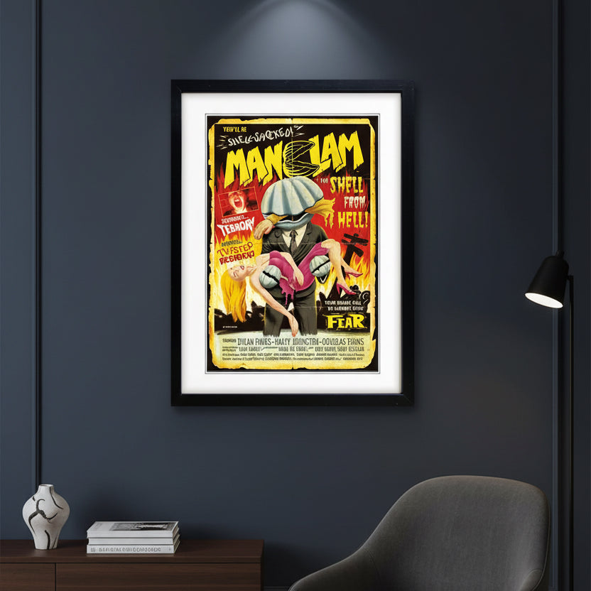 Man Clam | Vintage 1950s B-Movie Film Art Print | A3