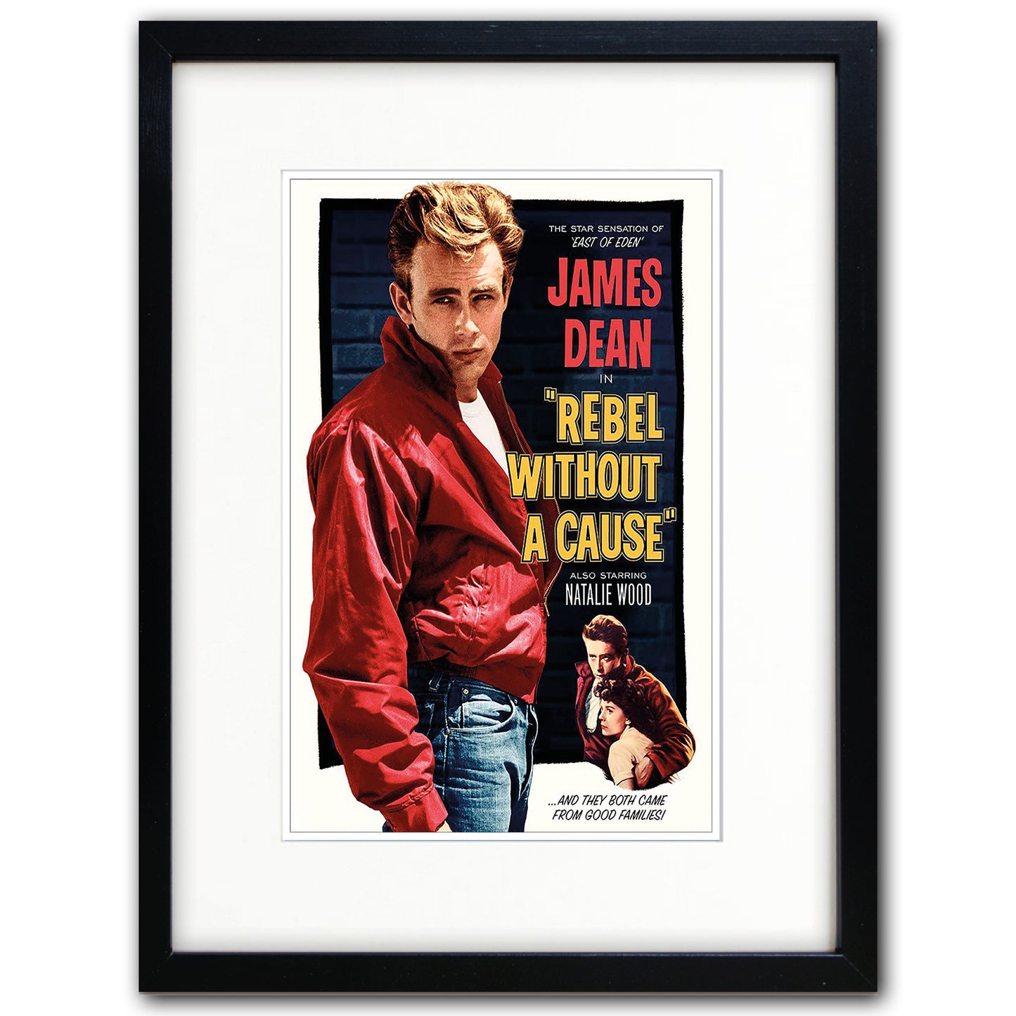 James Dean A3 print by Bubbadoodoo featuring a stylish portrait of the iconic actor on high-quality paper.