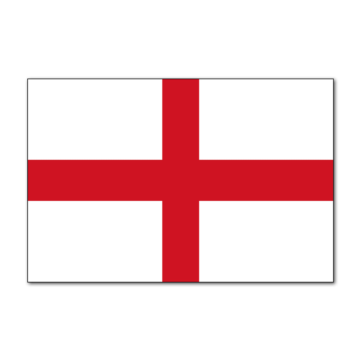 The national flag of England, featuring a red St. George's cross on a white background, presented as a rectangular product with a thin black border.
