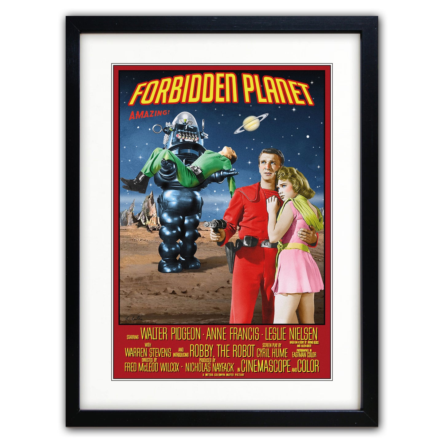 Forbidden Planet 1956 Movie Print A3 | Robby the Robot Sci-Fi Classic | No.1