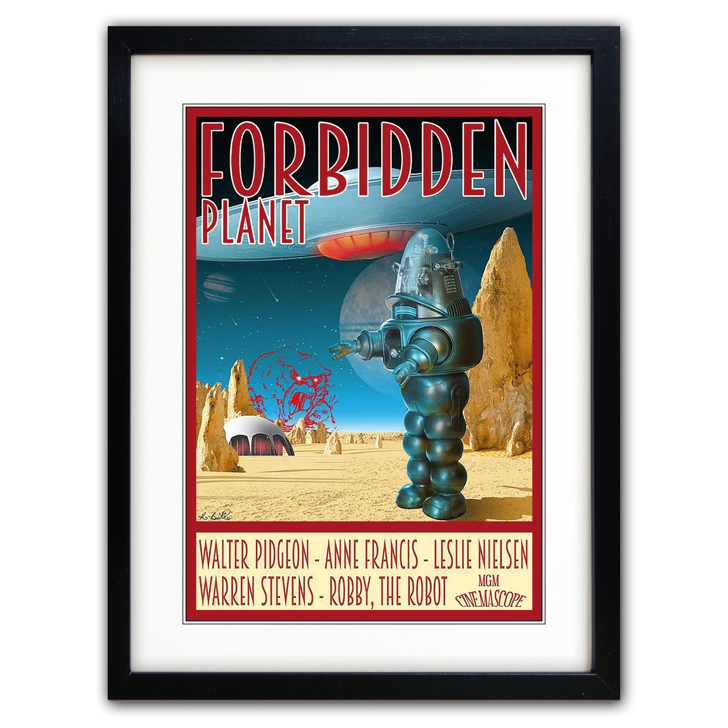 Forbidden Planet 1956 Movie Print A3 | Robby the Robot Sci-Fi Classic | No.2