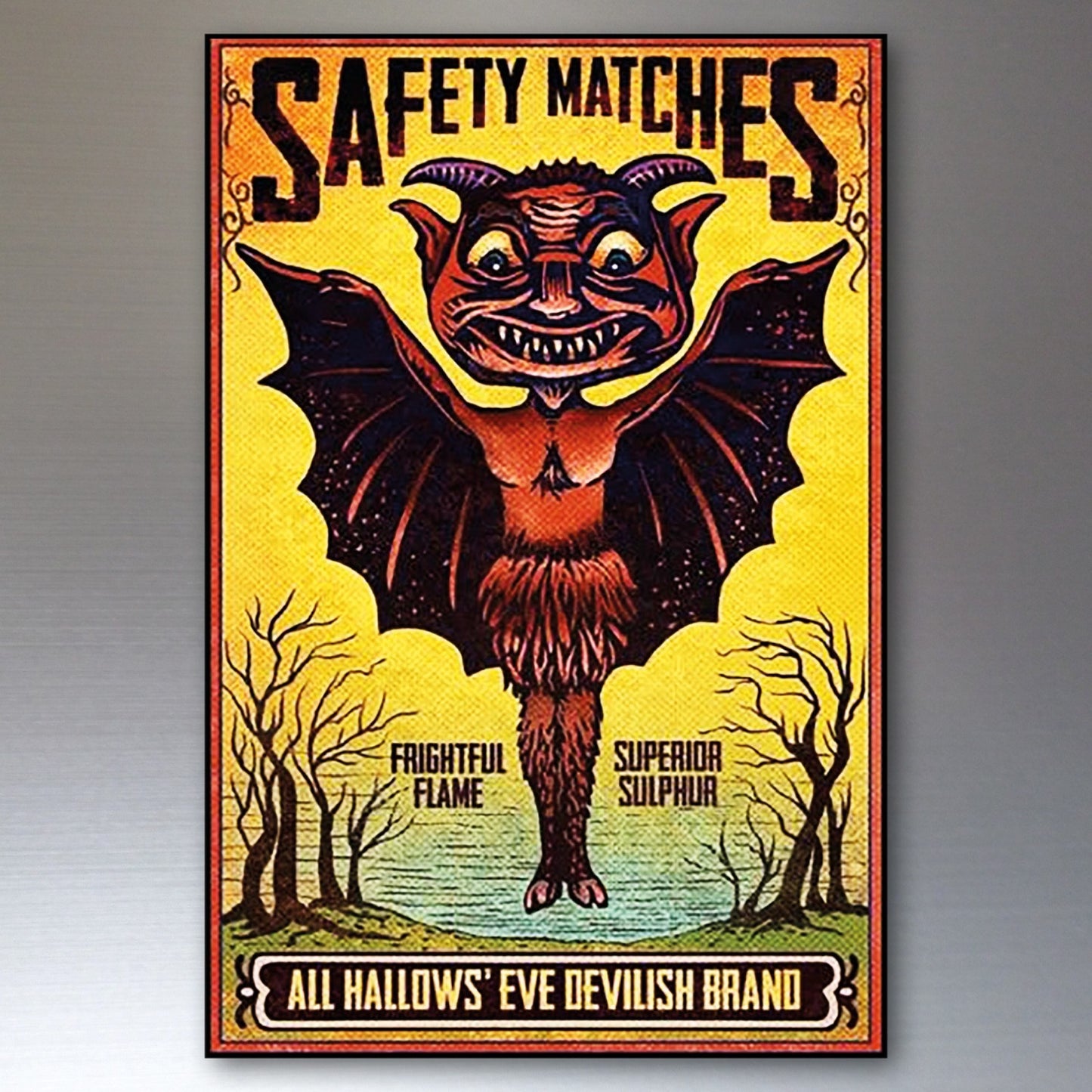 Set of six vintage Halloween fridge magnets featuring horror comic cover designs, perfect for spooky kitchen decor.