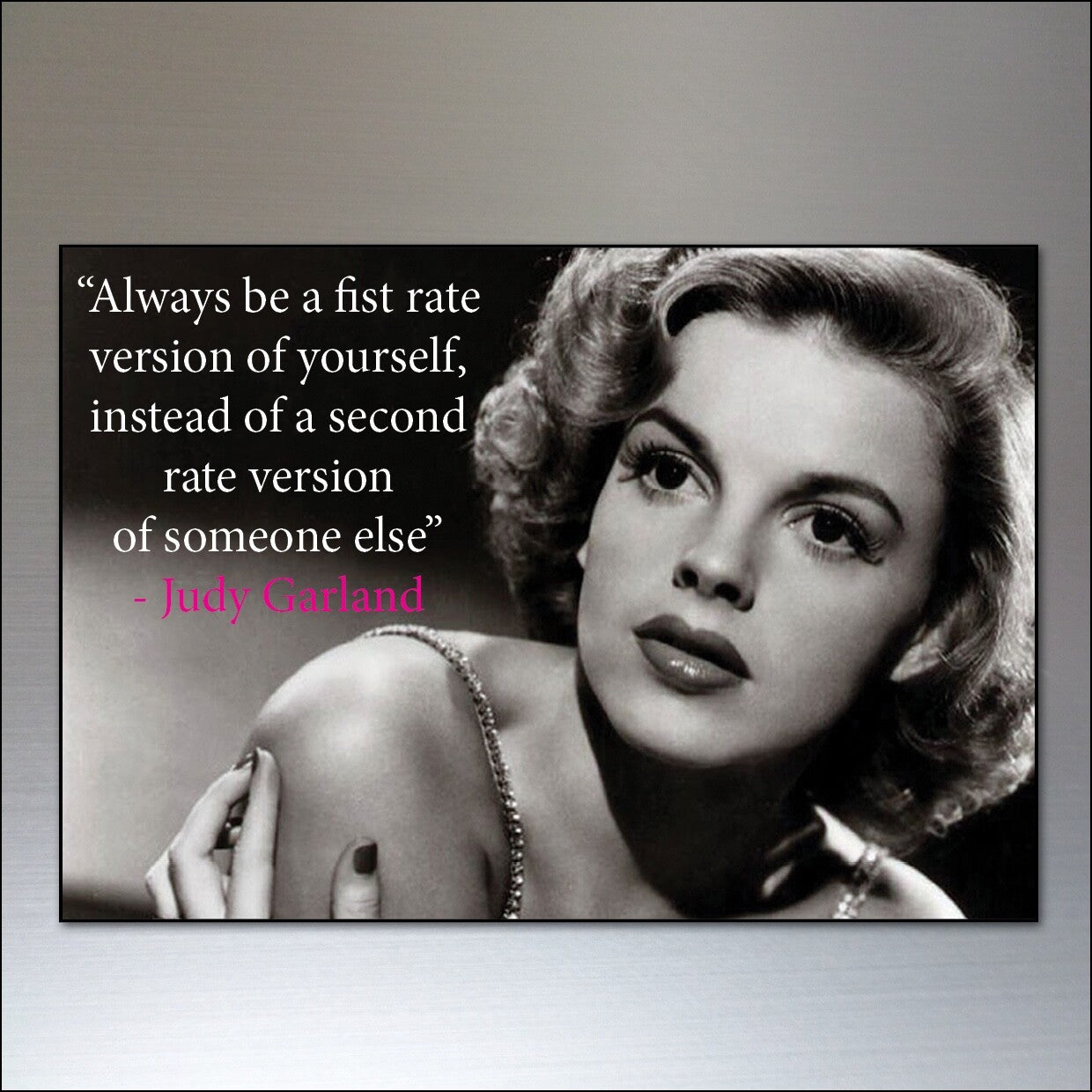 Set of 8 vintage fridge magnets featuring inspirational quotes and celebrity images, unbranded decorative magnet collection.