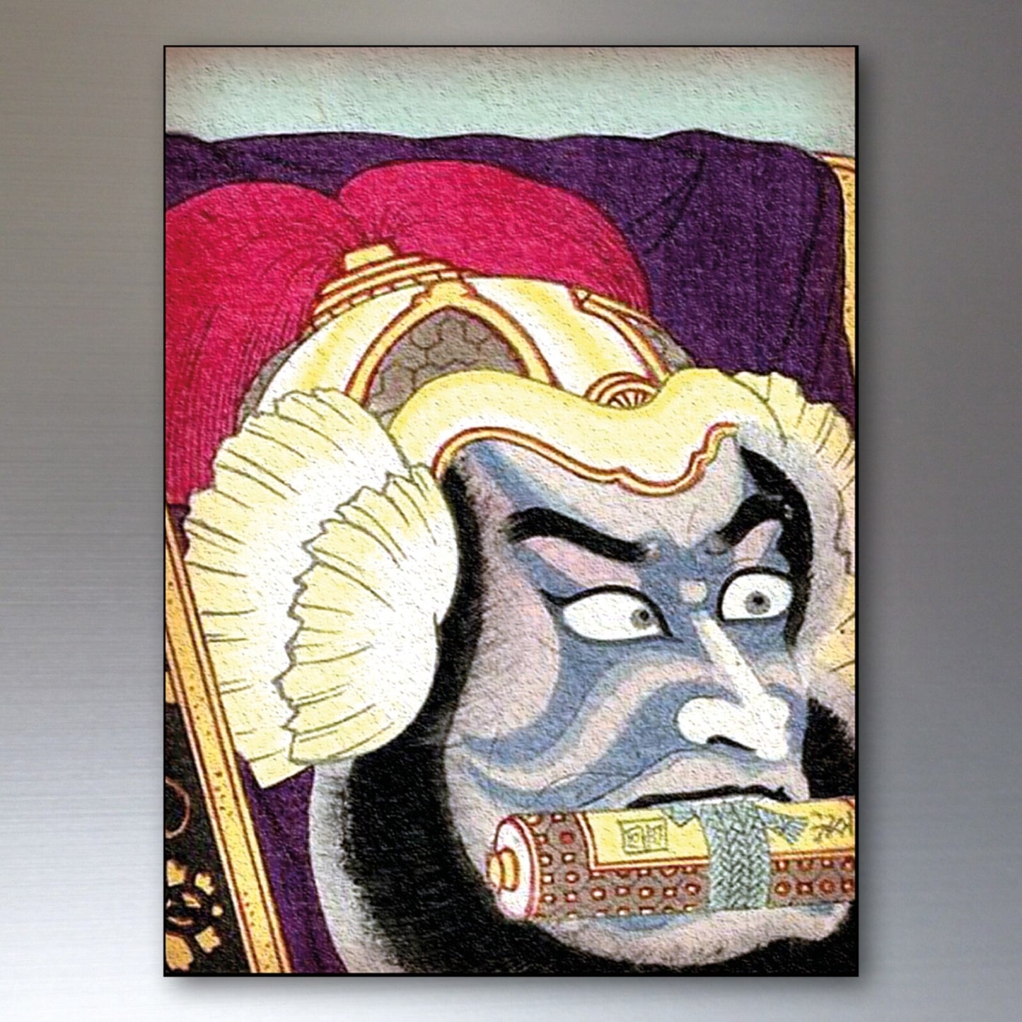 Set of 8 Japanese decorative fridge magnets featuring traditional Edo period kabuki art by Japanesse, vibrant and collectible.