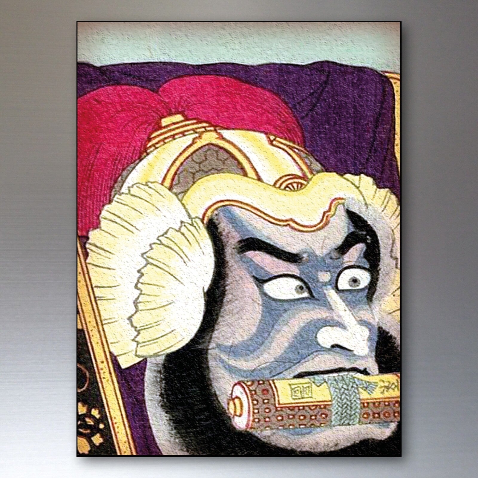 Set of 8 Japanese decorative fridge magnets featuring traditional Edo period kabuki art by Japanesse, vibrant and collectible.