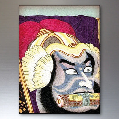 Set of 8 Japanese decorative fridge magnets featuring traditional Edo period kabuki art by Japanesse, vibrant and collectible.