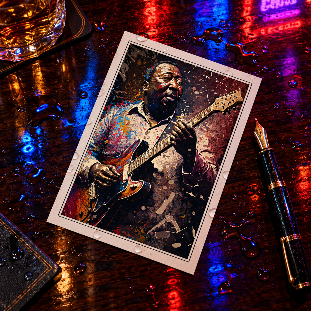 Vintage Blues Jazz and Soul Music Legends Art Postcards | Pack of 8