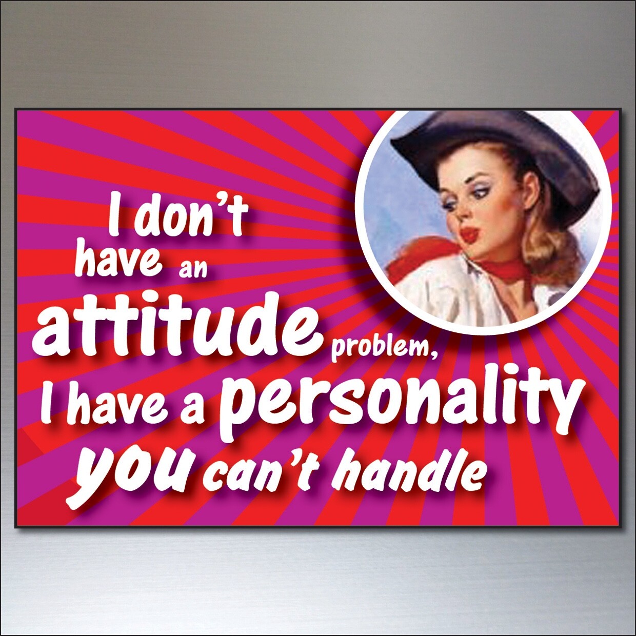 Set of 8 humorous and inspirational fridge magnets with funny quotes, featuring colorful designs and magnetic backing.