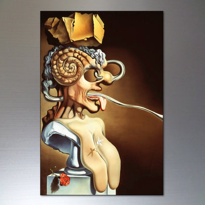 Set of 8 Salvador Dali painting fridge magnets featuring surreal artwork, ideal for decorating or organizing on your refrigerator.