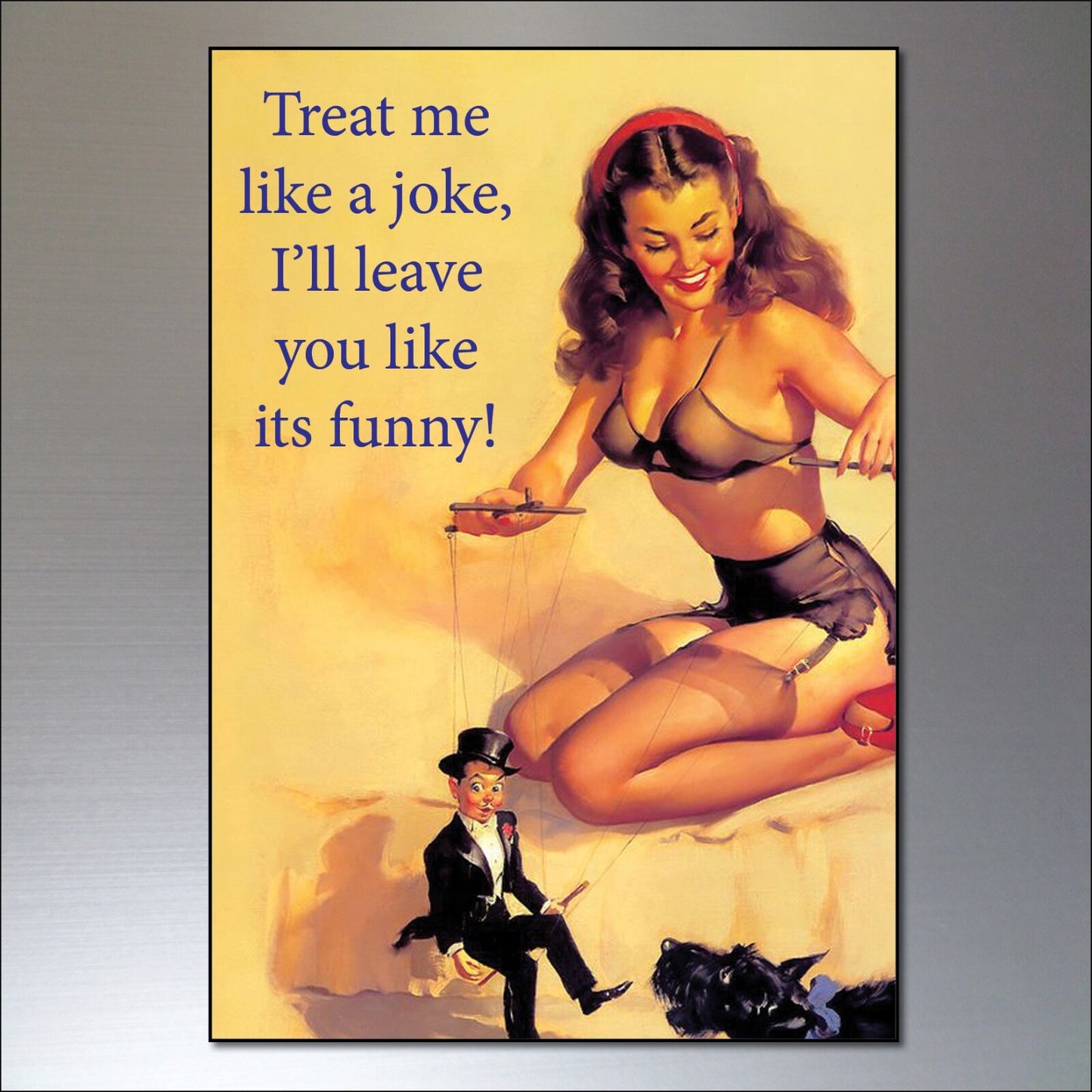 Set of 8 vintage pin-up girl fridge magnets, colorful and retro-style, ideal for decorating refrigerators and magnetic surfaces.