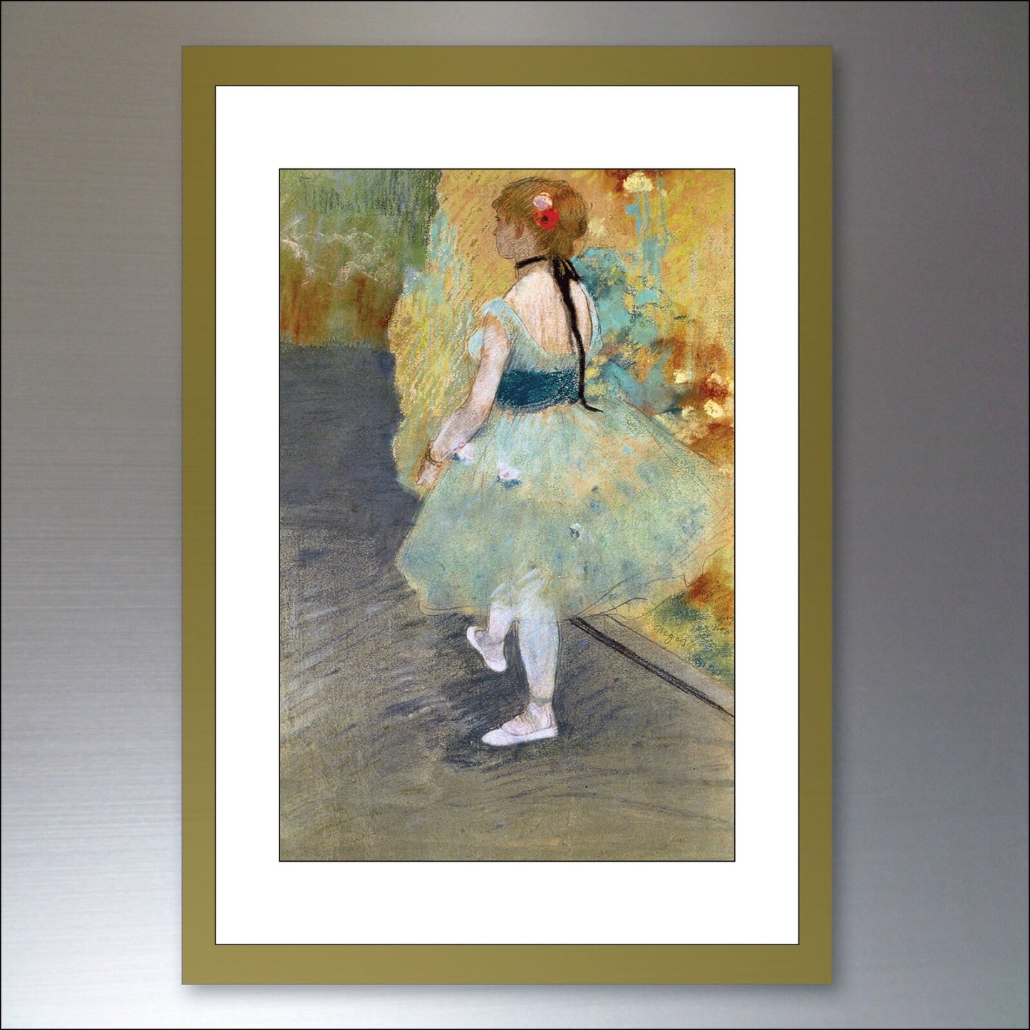 Vintage Edgar Degas Impressionist art fridge magnets set of 8, featuring colorful reproductions of famous paintings.