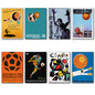 Set of 8 football World Cup fridge magnets featuring vintage posters from 1954 to 1982, unbranded collectible magnet set.