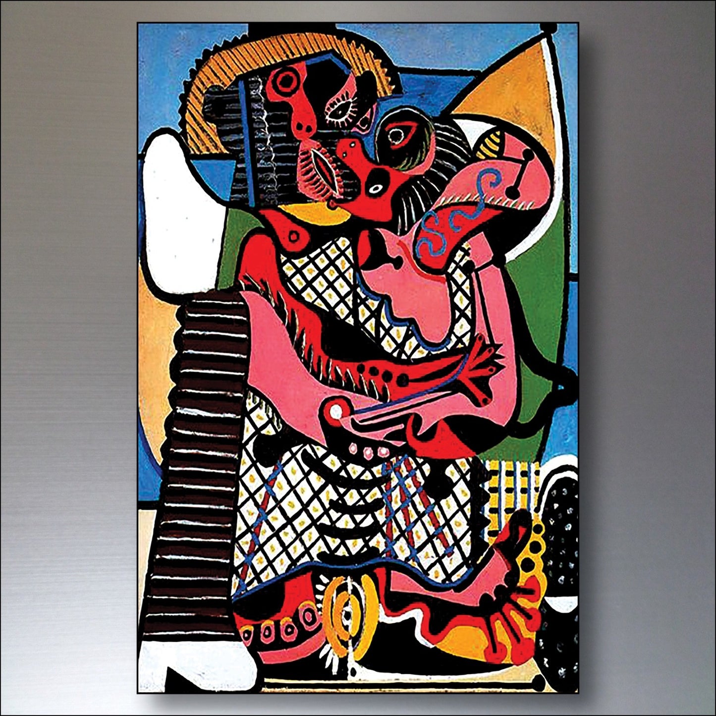 Set of 8 vintage Pablo Picasso fridge magnets featuring surrealist Spanish art designs by Surralalist.