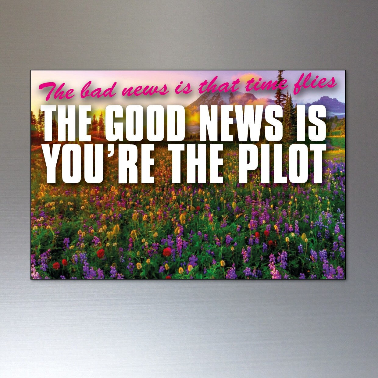 Set of 8 vintage retro fridge magnets featuring motivational and inspirational quotes, with colorful and nostalgic design elements.