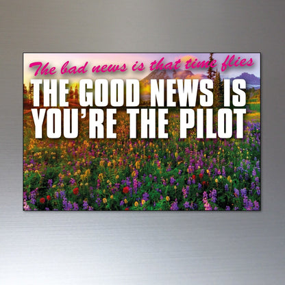 Set of 8 vintage retro fridge magnets featuring motivational and inspirational quotes, with colorful and nostalgic design elements.