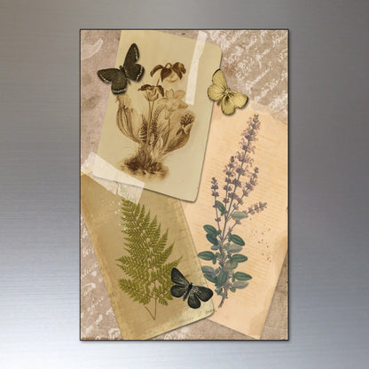 Vintage Victorian mystic design fridge magnets set featuring pagan symbols, decorative magnets for refrigerator decor.