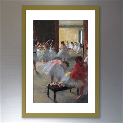 Set of 8 vintage Edgar Degas Impressionist art fridge magnets featuring colorful ballet and dance scenes.