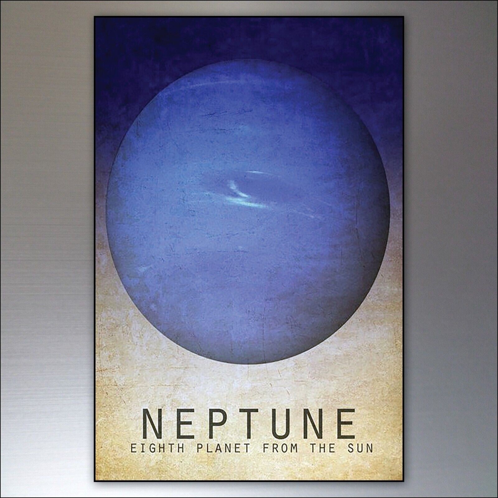 Set of 8 unbranded fridge magnets featuring astronomical space charts, stars, planets, and solar system illustrations.
