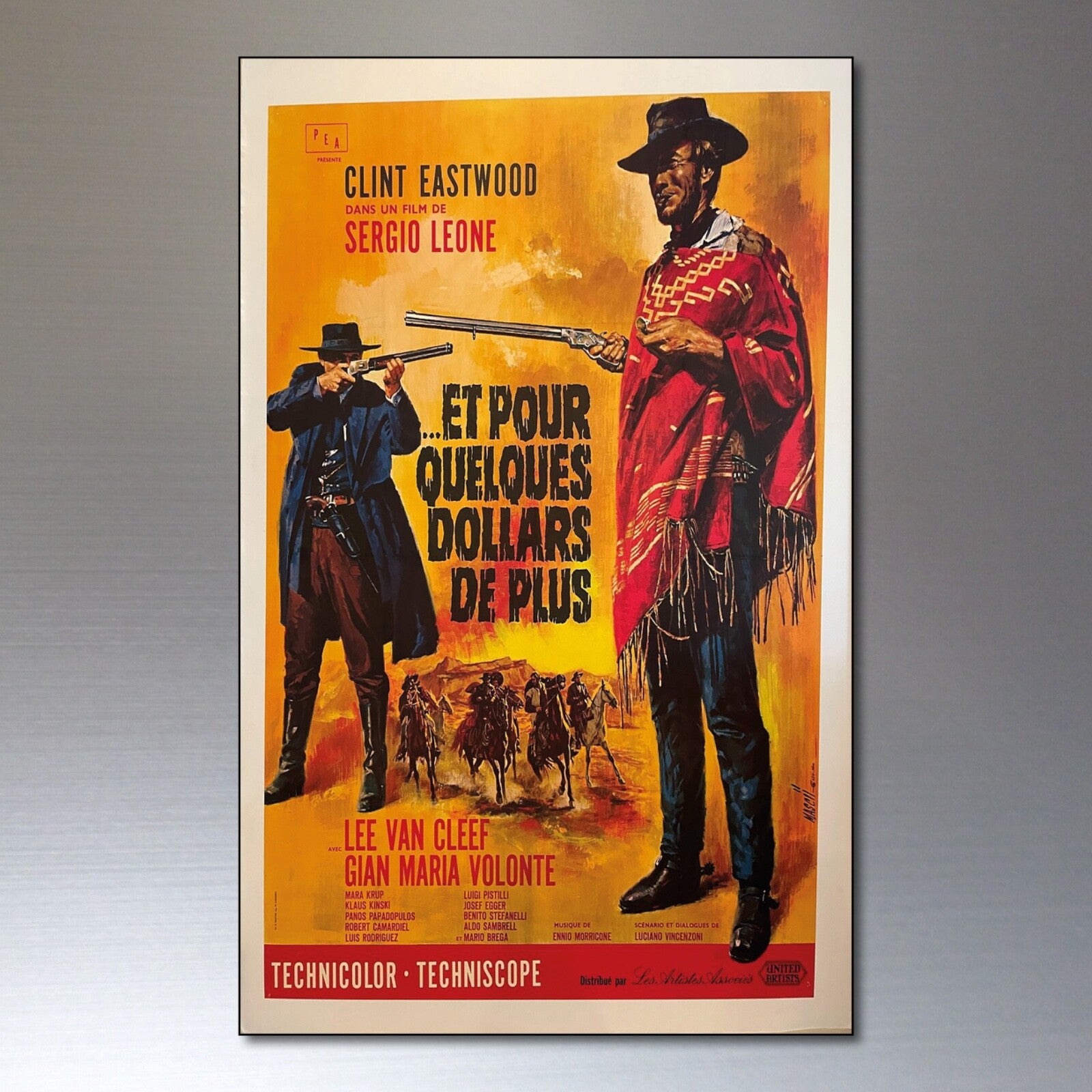 Set of 8 vintage spaghetti western film poster fridge magnets featuring classic western movie scenes and artwork by Chicken.