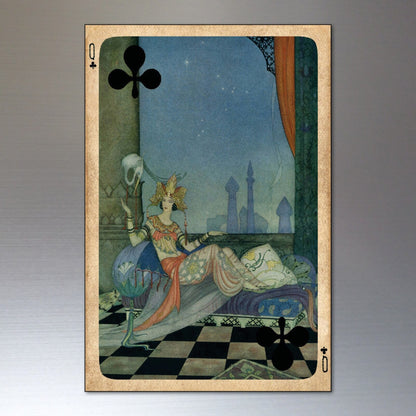 Vintage Indian Tarot cards fridge magnets set including 8 retro magnetic cards, ideal for refrigerator decor.