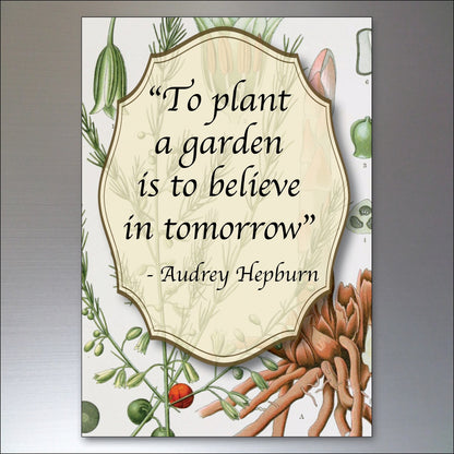 Set of 8 gardening inspiration quotes fridge magnets, unbranded, featuring colorful designs and motivational messages for gardening enthusiasts.