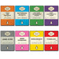 Set of 8 vintage classic penguin book cover retro fridge magnets featuring colorful book cover designs.