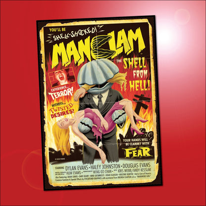 Set of 8 classic B movie film poster fridge magnets, flexible and colorful decorative magnets for refrigeration or display.