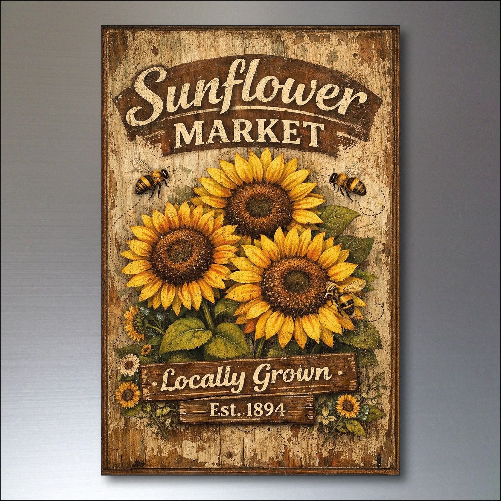 Set of 6 vintage farm foods and produce fridge magnets, flexible and large, featuring colorful farm-themed illustrations.