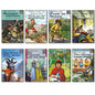 Set of 8 vintage Ladybird book cover fridge magnets featuring colorful illustrations and classic book designs.