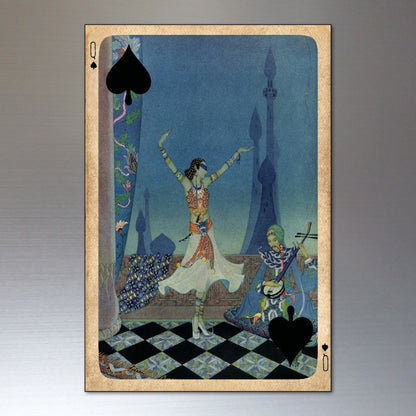 Set of 8 vintage Indian Tarot cards fridge magnets featuring retro tarot card designs, ideal for decorative kitchen accessories.