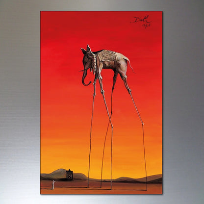Set of 8 Salvador Dali painting fridge magnets, colorful and artistic fridge decor featuring surrealist art by Unbranded.