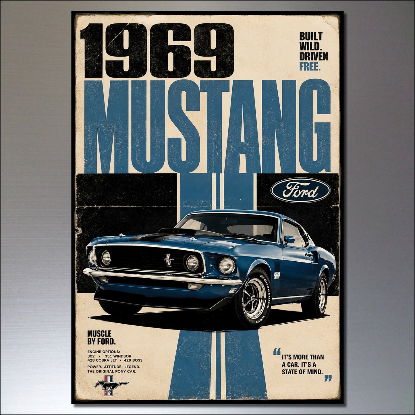 Set of 8 vintage classic car poster fridge magnets from Cars, featuring retro automotive designs for enthusiasts.