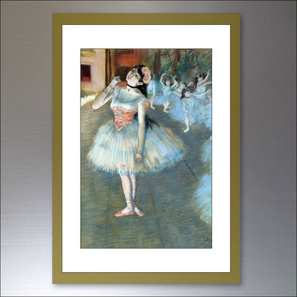 Set of 8 vintage Edgar Degas Impressionist art fridge magnets featuring colorful ballet and dance scene paintings.