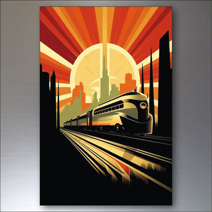 Set of 8 Art Deco Noir fridge magnets featuring classic stylish designs, perfect for collectibles or decorative kitchen accessories.