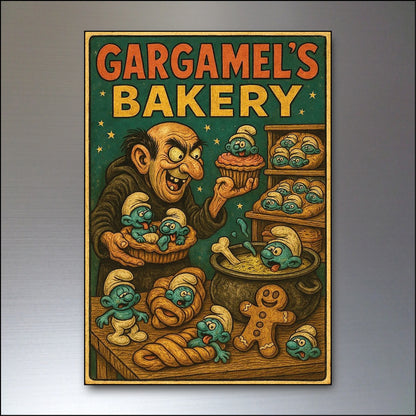 Set of 6 vintage Halloween fridge magnets featuring horror comic covers with spooky, scary illustrations.
