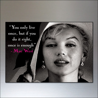 Set of 8 vintage fridge magnets featuring inspirational quotes and celebrity images, unbranded, perfect for decorating your kitchen.
