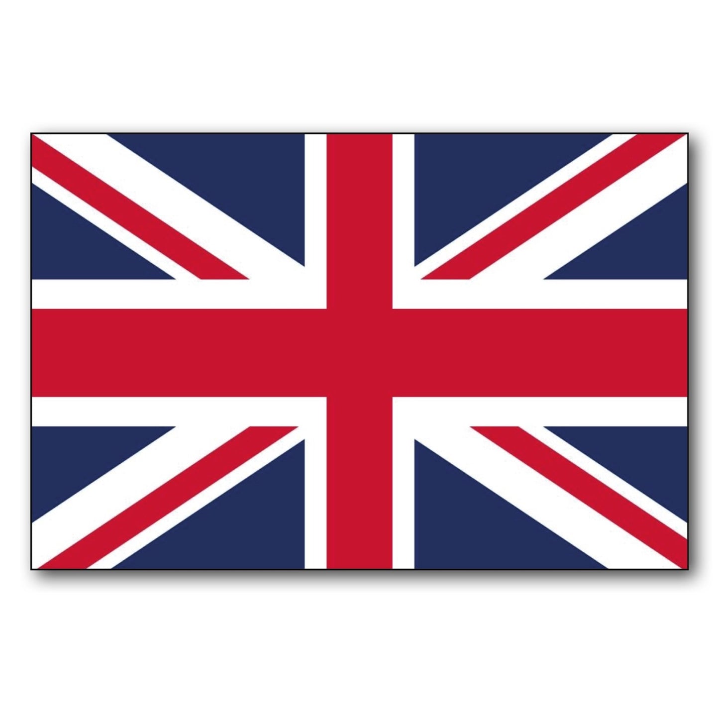 Set of 8 UK Union Jack flag fridge magnets, bank card size, British patriotic design, ideal for showcasing on refrigerators or magnetic surfaces.