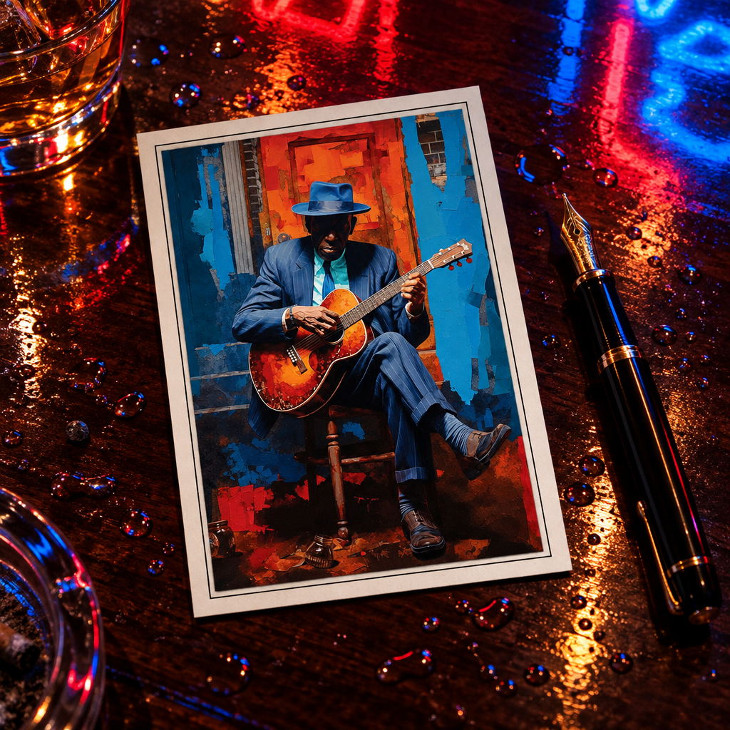 Vintage Blues Jazz and Soul Music Legends Art Postcards | Pack of 8
