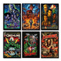 Set of 8 vintage classic film poster fridge magnets, large flexible Unbranded magnet set featuring nostalgic movie images.